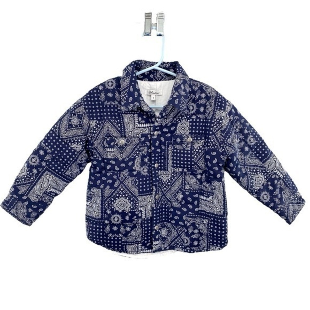 Claudine Kids Blue Paisley Bandanna Jacket